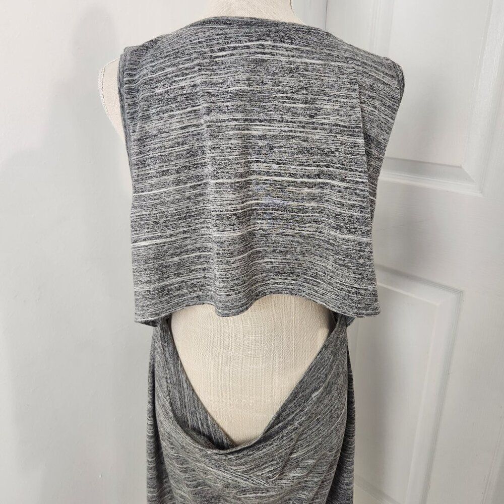 Fabletics Dress Womens XL Gray Space Dye Eileen Midi Open Back Cruise Resort - Picture 5 of 13
